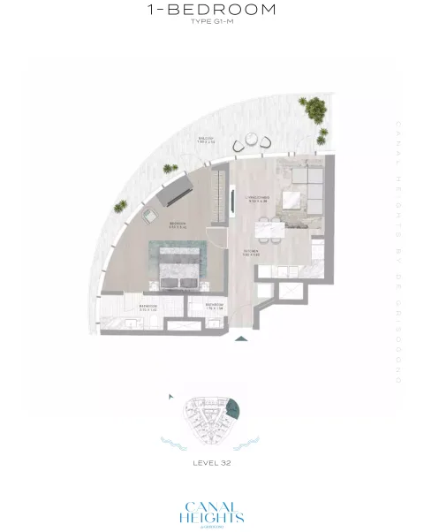Floor plan, 1 Bed, 0 sq ft