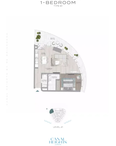 Floor plan, 1 Bed, 0 sq ft