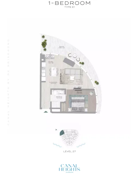 Floor plan, 1 Bed, 0 sq ft