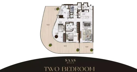 Floor plan, 2 Beds, 1,859 sq ft
