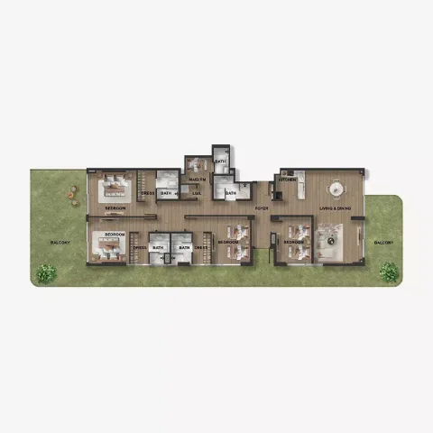 Floor plan, 4 Beds, 3,183 sq ft