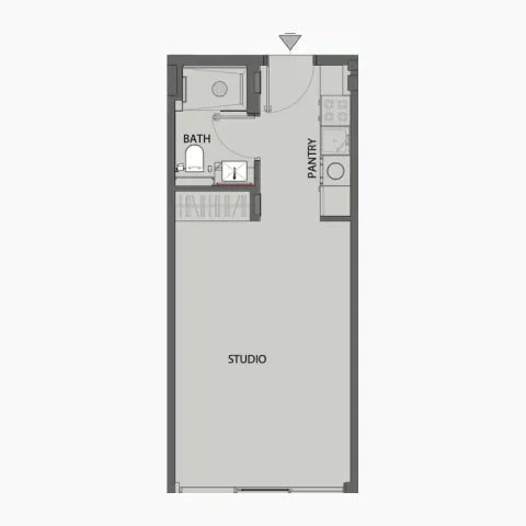 Floor plan, Studio, 121 sq ft