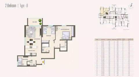 Floor plan, 2 Beds, 1,130 sq ft