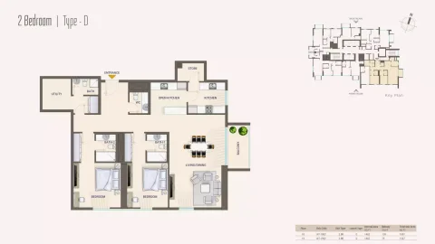 Floor plan, 2 Beds, 1,537 sq ft