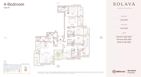 Floor plan, 4 Beds, 4,340 sq ft