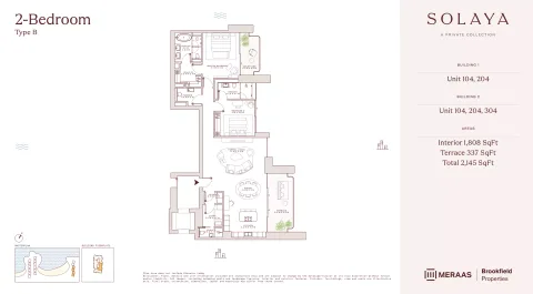 Floor plan, 2 Beds, 2,145 sq ft
