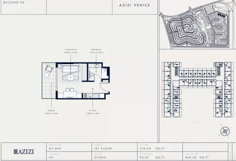 Floor plan, Studio, 369 sq ft