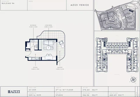 Floor plan, Studio, 460 sq ft