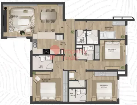 Floor plan, 3 Beds, 0 sq ft
