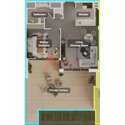 Floor plan, 1 Bed, 1,148 sq ft