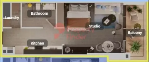 Floor plan, Studio, 905,000 sq ft