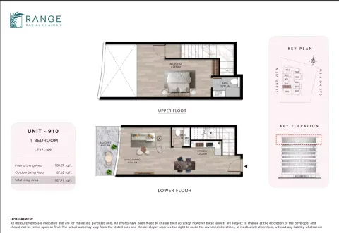 Floor plan, 1 Bed, 987 sq ft