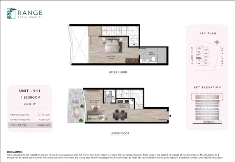 Floor plan, 1 Bed, 864 sq ft