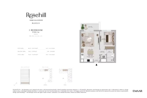 Floor plan, 1 Bed, 808 sq ft