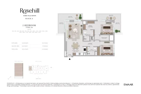 Floor plan, 2 Beds, 1,419 sq ft