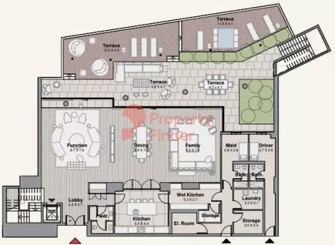 Floor plan, 4 Beds, 9,434 sq ft