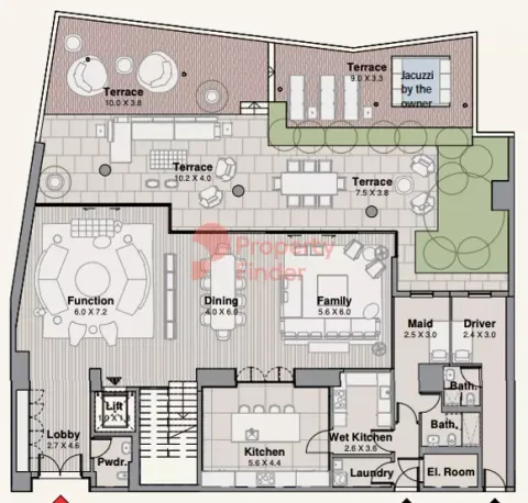 Floor plan, 3 Beds, 7,108 sq ft