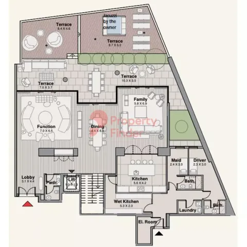 Floor plan, 4 Beds, 2,119 sq ft