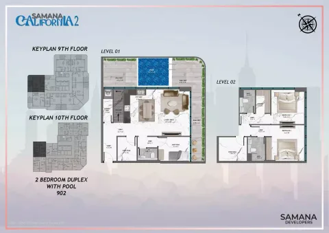 Floor plan, 2 Beds, 0 sq ft