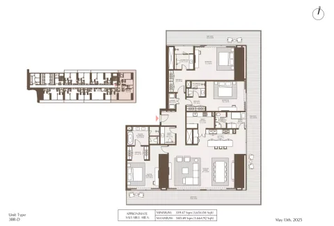 Floor plan, 3 Beds, 3,654 sq ft