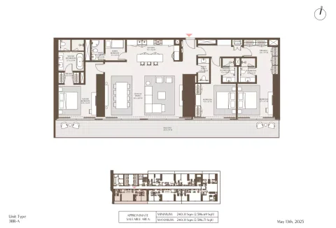 Floor plan, 3 Beds, 2,586 sq ft