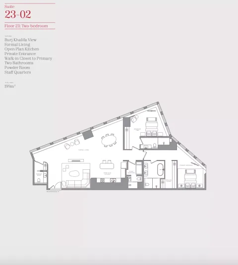 Floor plan, 2 Beds, 2,142 sq ft