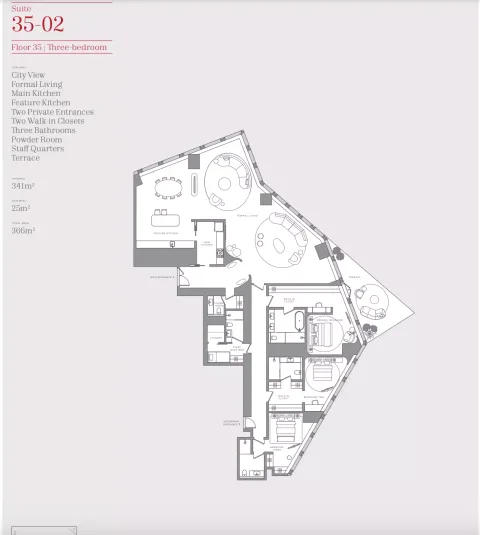 Floor plan, 3 Beds, 4,082 sq ft