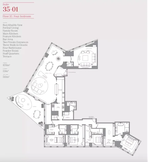 Floor plan, 4 Beds, 5,511 sq ft