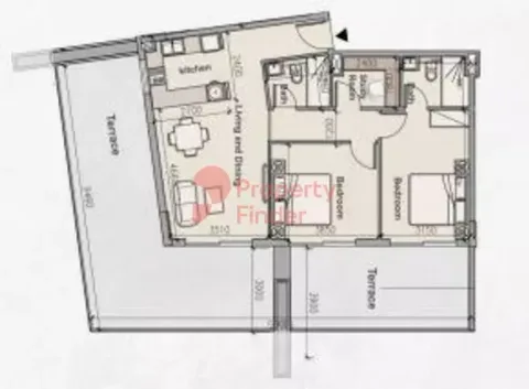 Floor plan, 2 Beds, 1,574 sq ft