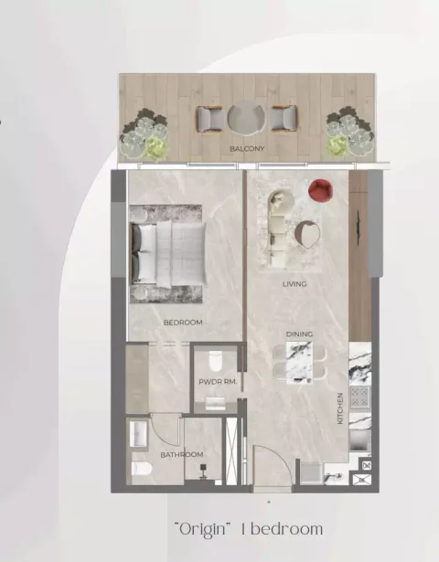 Floor plan, 1 Bed, 1,143 sq ft