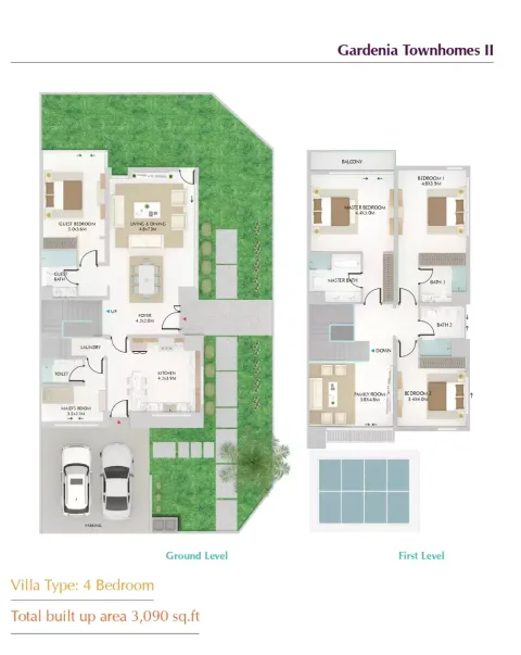 Floor plan, 4 Beds, 3,090 sq ft
