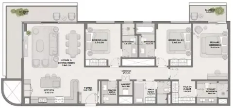 Floor plan, 3 Beds, 1,926 sq ft