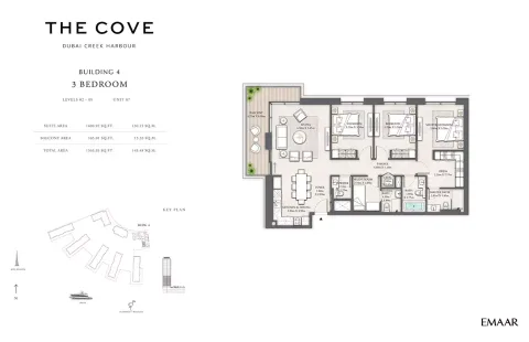 Floor plan, 3 Beds, 1,139 sq ft