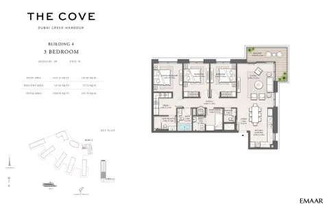 Floor plan, 3 Beds, 1,138 sq ft