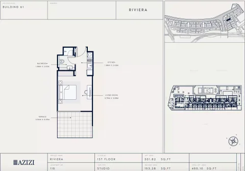 Floor plan, Studio, 455 sq ft