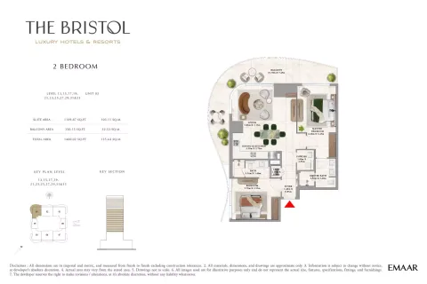 Floor plan, 2 Beds, 1,460 sq ft