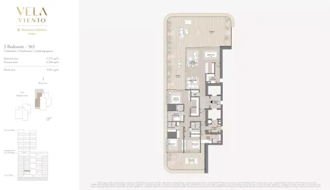 Floor plan, 3 Beds, 5,511 sq ft