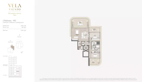 Floor plan, 2 Beds, 2,852 sq ft