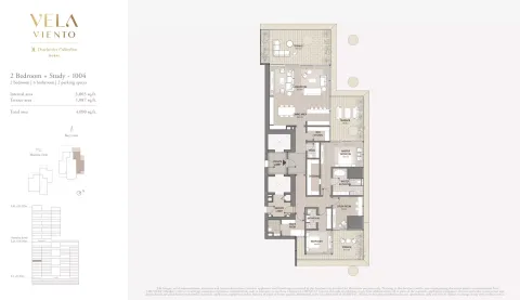Floor plan, 2 Beds, 4,090 sq ft