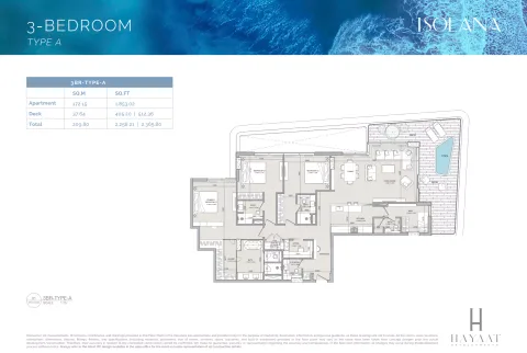 Floor plan, 3 Beds, 2,258 sq ft
