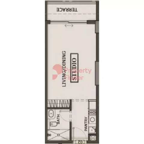 Floor plan, Studio, 0 sq ft