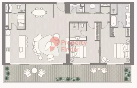 Floor plan, 2 Beds, 1,979 sq ft