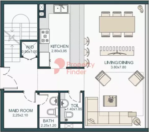 Floor plan, 3 Beds, 2,325 sq ft
