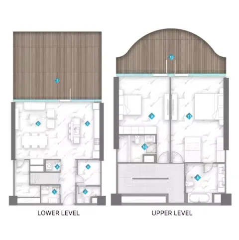 Floor plan, 2 Beds, 2,467 sq ft
