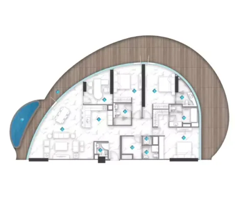 Floor plan, 3 Beds, 3,351 sq ft