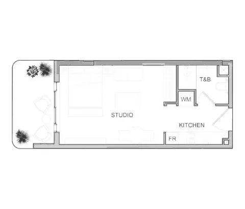 Floor plan, Studio, 452 sq ft