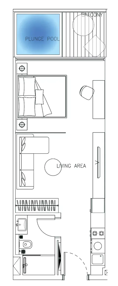 Floor plan, Studio, 468 sq ft