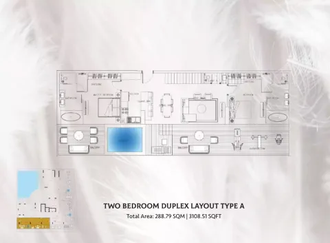 Floor plan, 2 Beds, 4,261 sq ft