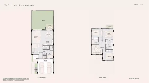 Floor plan, 3 Beds, 1,808 sq ft