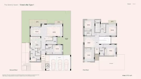 Floor plan, 5 Beds, 4,702 sq ft